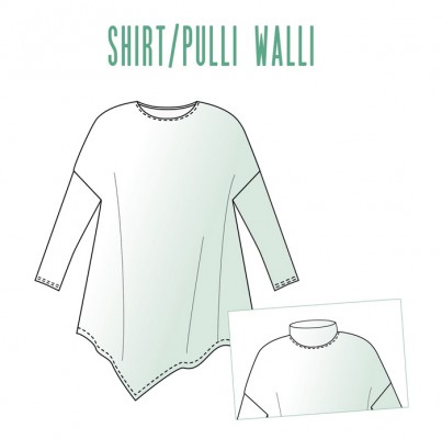 Papierschnittmuster Shirt/Pulli Walli